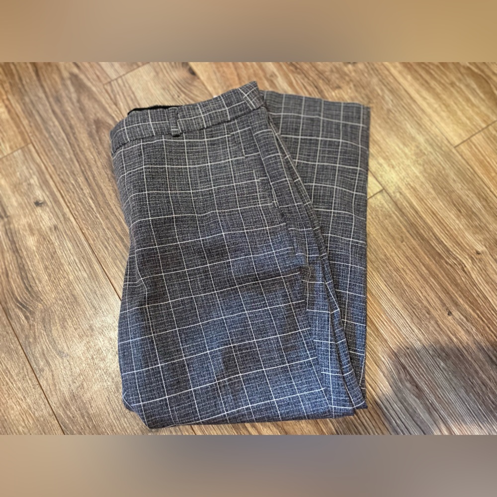 Gray Plaid Banana Republic Pants